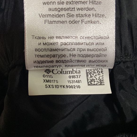 COLUMBIA Rebel Roamer Waterproof Rain Pants Omni-Tech Black Medium x 30 L XM8175 - Picture 12 of 12